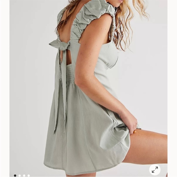 NWOT Free People FP Bom Bom Island Mini in sage ash - Picture 2 of 7